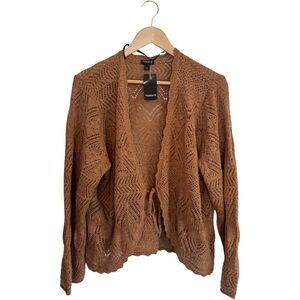 Women’s Torrid brown tie sweater size 3